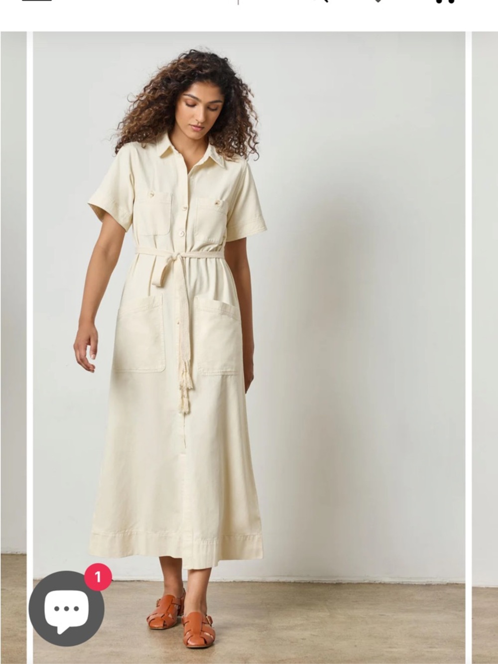 Lilla P White Short Sleeve Maxi Shirt Dress, NWT